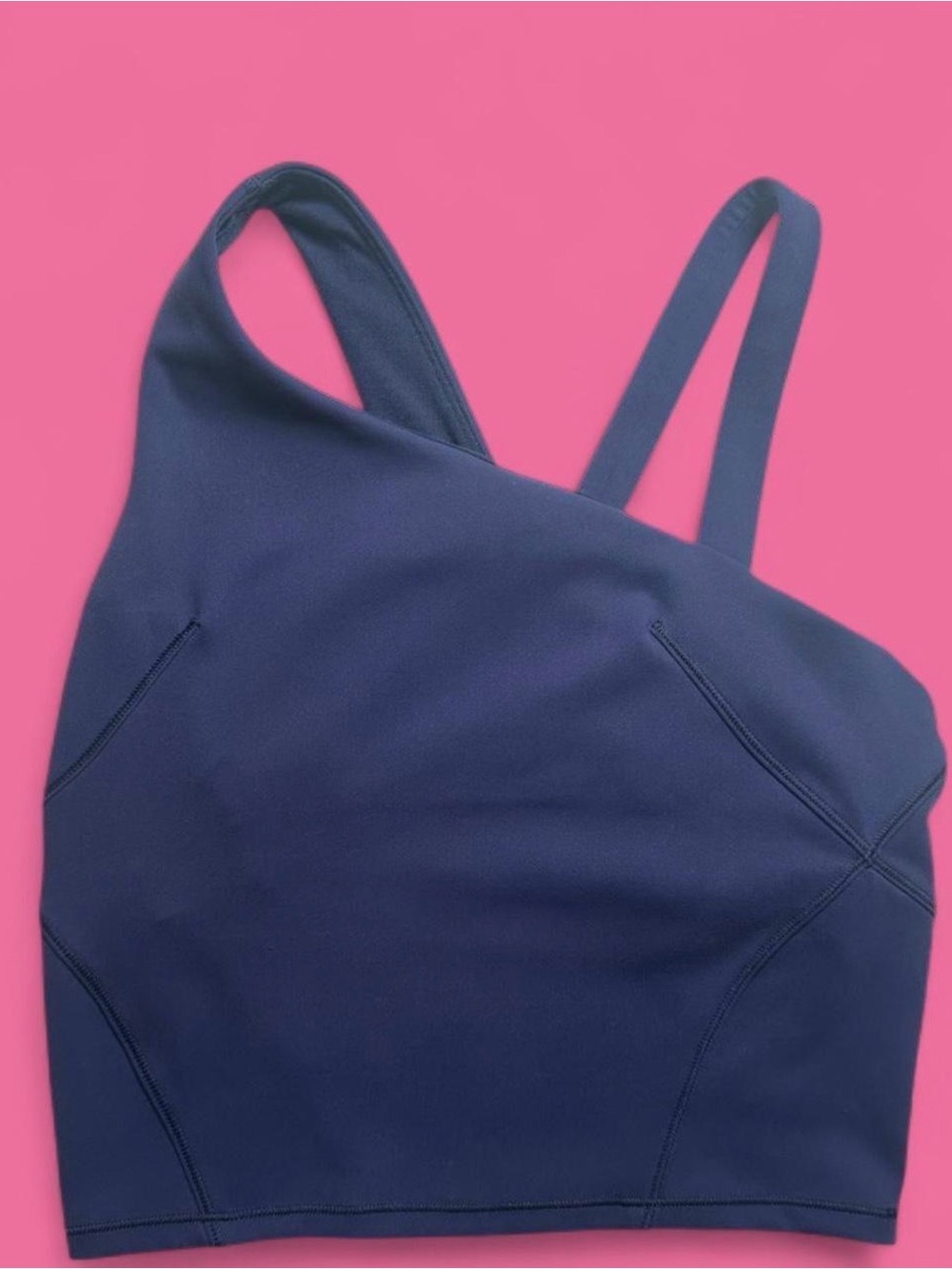 Lululemon Everlux Asymmetrical Navy Tennis Tank Top size 4